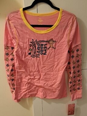 MUDD Girl's Pink Graphic Nightshirt, SZ L 11/13, NWT